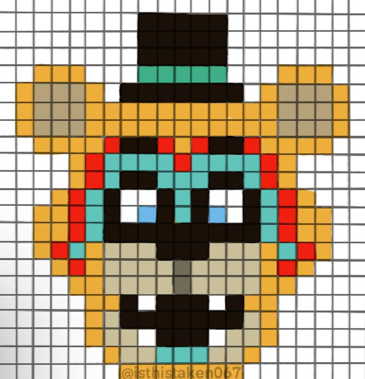 a pixellated image of a bear wearing a top hat