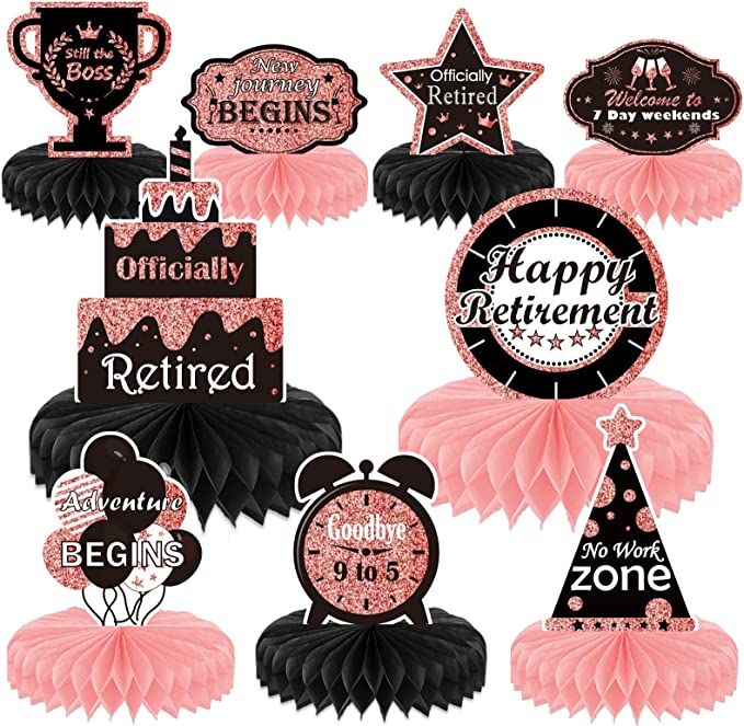 pink and black birthday decorations with minnie mouse ears