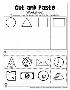 cut and paste worksheet for preschool