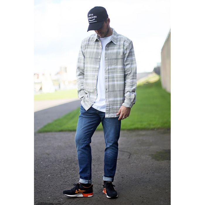 Hat: DEUS EX MACHINA CAMPERDOWN ADDRESS TRUCKER CAP - £19.95  Shirt: STUSSY BIG PLAID LONG SLEEVE SHIRT - £86.95  T-Shirt: CONVERSE CORE POCKET T-SHIRT - £24.95  Jeans: LEVI'S 520 EXTREME TAPER FIT JEANS - £84.95  Shoes: ASICS GEL LYTE V - £96.95 Coaches Jacket, Shoes Asics, Nike Sb Zoom, Asics Gel Lyte, 6 Panel Cap, Gel Lyte, Deus Ex Machina, Ex Machina, Long Sleeve Plaid Shirt