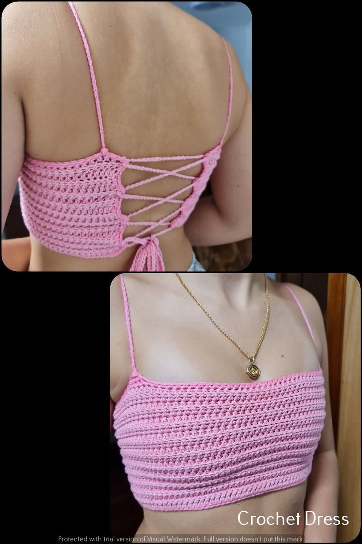 Crocheted-Unique Crochet Clothes: One-of-a-Kind Tops to Make Butterfly Centerpieces, Crochet Top Outfit, Clothes Tutorial, Healing Yoga, Mode Crochet, Crochet Clothing And Accessories, Crochet Design Pattern, Pink Crochet, Tutorial Crochet