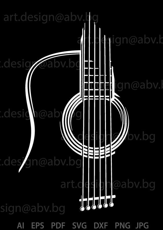 cool guitar Black And White Guitar Drawing, Guitar Vector Art, Acoustic Guitar Wallpaper, Guitar Line Art, Music Graphics, Guitar Svg, Guitar Artwork, Guitar Vector, Guitar Drawing