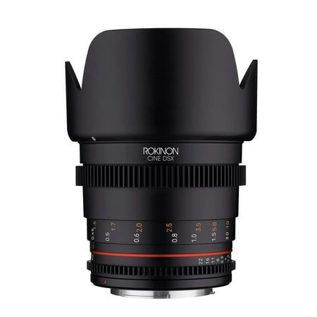 the rokinon cinema lens is shown on a white background