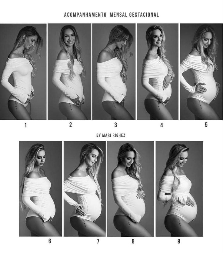 a pregnant woman poses for the camera in six different pictures, including her stomach and arms