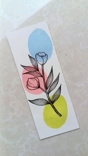 a piece of paper with some flowers on it