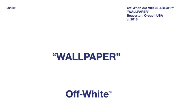 a white envelope with the words wallpaper off - white on it and an image of a