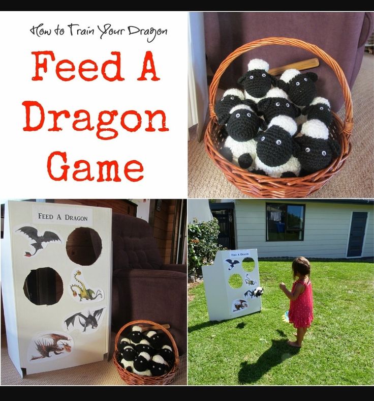 a collage of photos with different types of toys in them and the words feed a dragon game