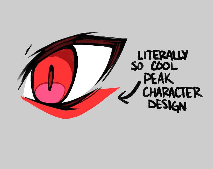 an eye with the words literally so cool speak character design