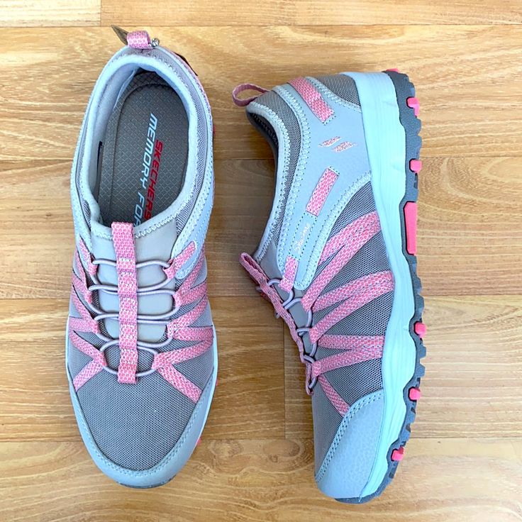 Skechers Seager Hiker Women’s Sneakers Slip On Bungee Laced Sporty Casual Comfort Trail Walking Hybrid Shoe Design Soft Fabric Shoe Lining Air-Cooled Memory Foam Full Length Cushioned Removable Comfort Insole Water Repellent Memory Foam Footbed Brand New In The Box Comes From A Smoke Free Home Casual Pink Walking Shoes For Outdoor, Pink Slip-on Walking Sneakers, Pink Slip-on Sneakers For Walking, Skechers Shoes Women, Bob Shoes, Trail Walking, Black Casual Shoes, Shoes Skechers, Black Slip On Sneakers