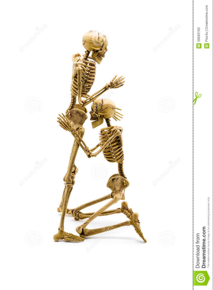 two skeletons dancing together in the same pose stock photo - image 349784