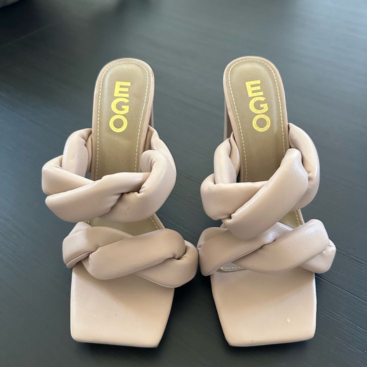 Ego Size 6 Brand New Never Worn Trendy Beige Synthetic Heels, Trendy Beige Square Toe Heels, Casual Beige Heels With Square Toe, Casual Beige Square Toe Heels, Ego Heels, Ego Shoes, Shoes Brand, Shoe Brands, Shoes Women Heels