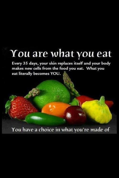 You are what you eat. Every 35 days, your skin replaces itself and your body makes new cells from the food you eat. What you eat literally becomes you. You have a choice in what you’re made of. Food Matters, Cookie Time, Juice Plus, Diet Vegetarian, Food Facts, Eating Raw, Detox Recipes, What You Eat, Detox Diet