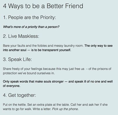 four ways to be a better friend people are the priority what's more of a priority than a person? 2 live masks