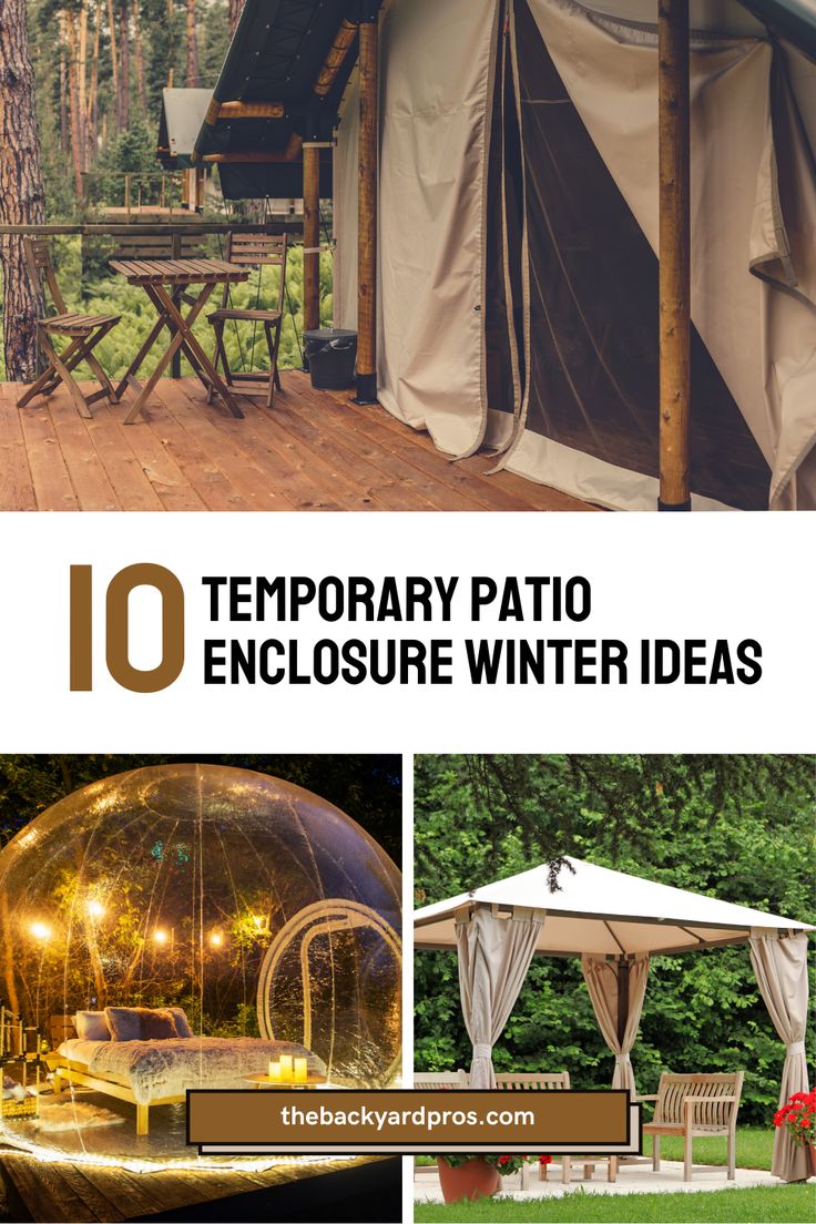 the top ten temporary patio enclosure winter ideas