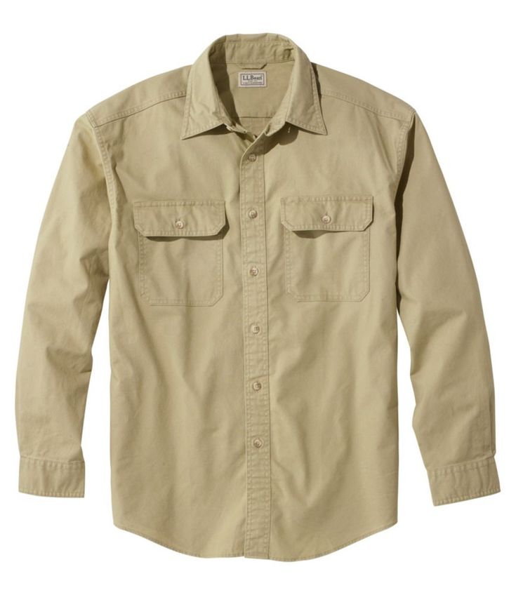 Our popular Sunwashed Men’s Canvas Shirt feels broken-in right from the start and only gets better with age. Traditional Fit: Relaxed through the chest, sleeve and waist. 100% cotton canvas. Prewashed to soften fabric and prevent shrinking. Machine wash and dry. Spread collar. Button-flap patch pockets. Back box pleat lets you move freely. Shirttail hem. Rugged buttons are carefully stitched to stay put. Seams have durable double-needle stitching. Imported. | Men's Sunwashed Canvas Shirt, Tradit Classic Cotton Shirt For Outdoor, Rugged Washed Long Sleeve Tops, Rugged Cotton Shirt, Rugged Washed Long Sleeve Shirt, Rugged Long Sleeve Washed Shirt, Classic Camp Shirt With Spread Collar, Affordable, Solid Button-up Outdoor Shirt, Rugged Pre-washed Cotton Shirt, Workwear Button-up Camp Shirt With Welt Pockets