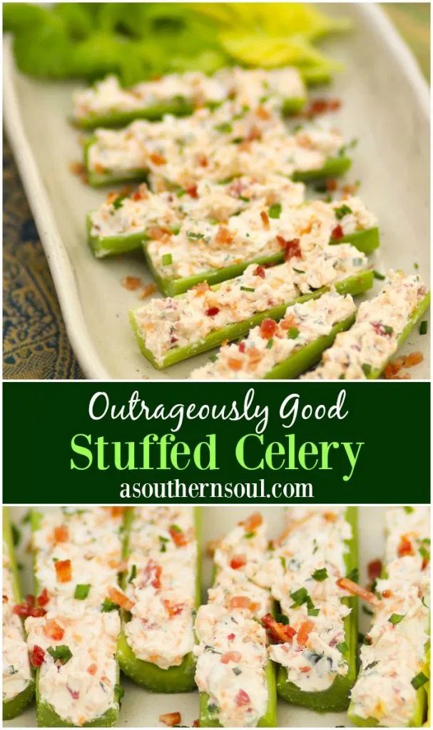 stuffed celery is an easy appetizer for any occasion