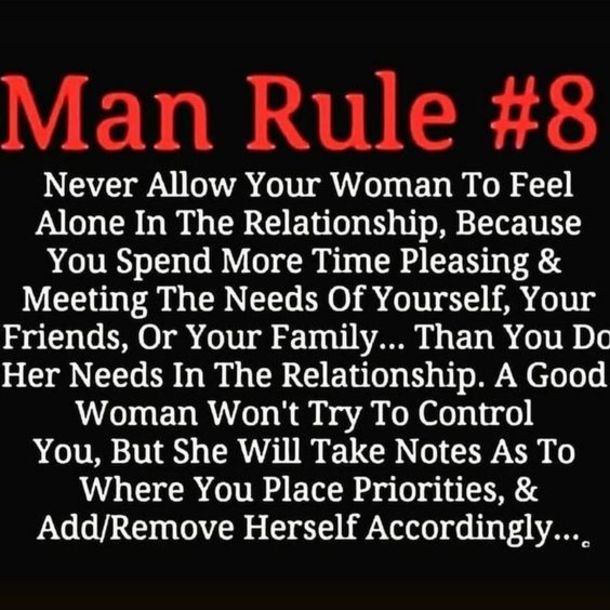 the text man rules 8 is written in red and black