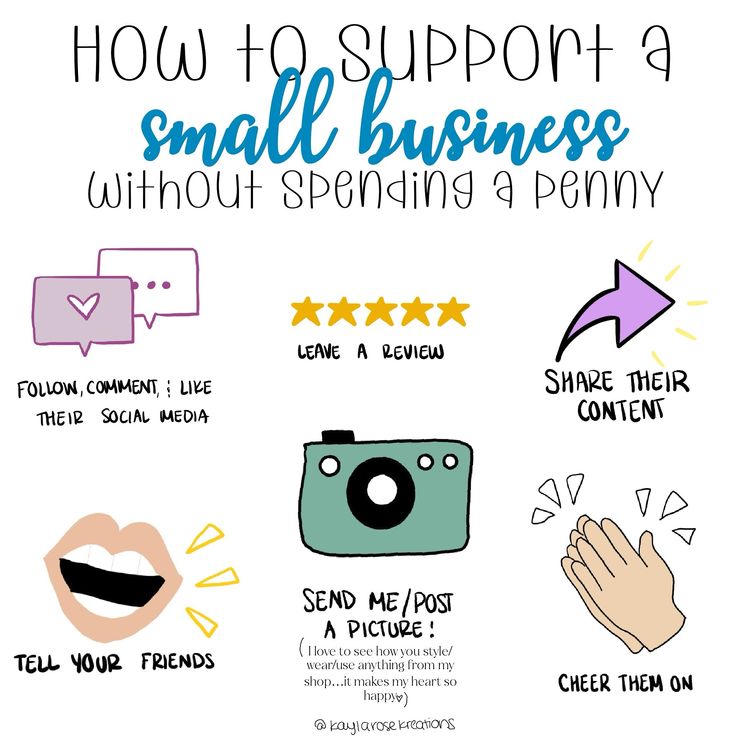 how to support a small business without spending a penny - info graphic by the blog