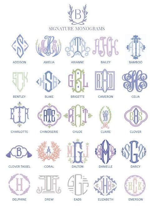 some type of monograms with different letters