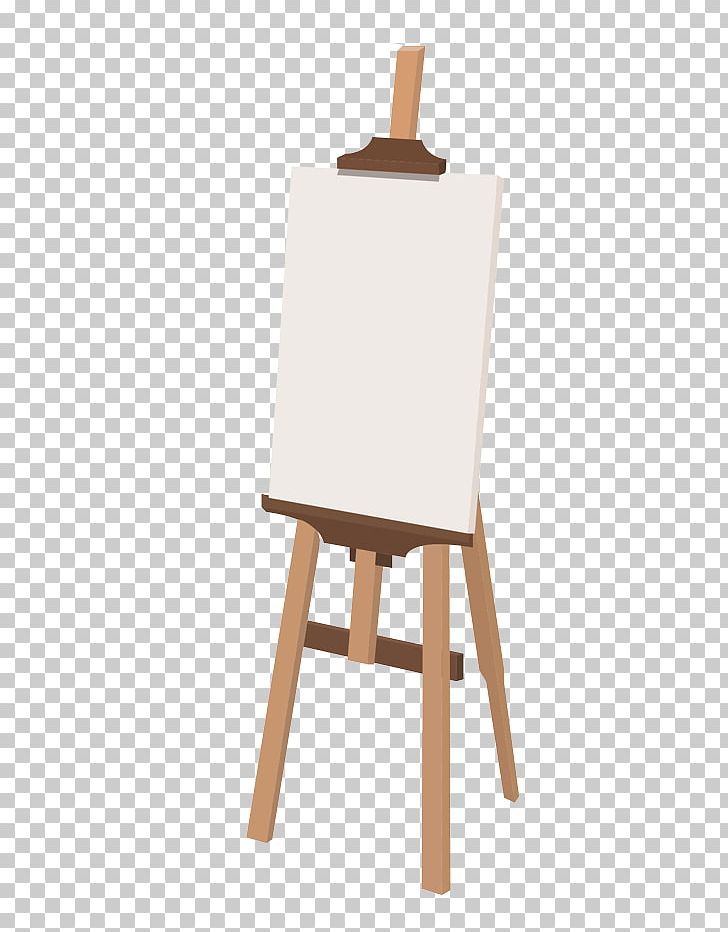 an easel with a white canvas on it png, cliparto de