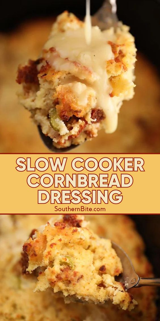 slow cooker cornbread dressing is an easy and delicious side dish