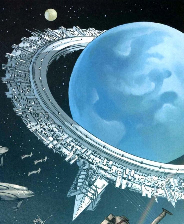 an artist's rendering of a futuristic space station