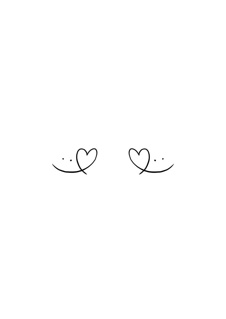 two hearts drawn in the middle of each other