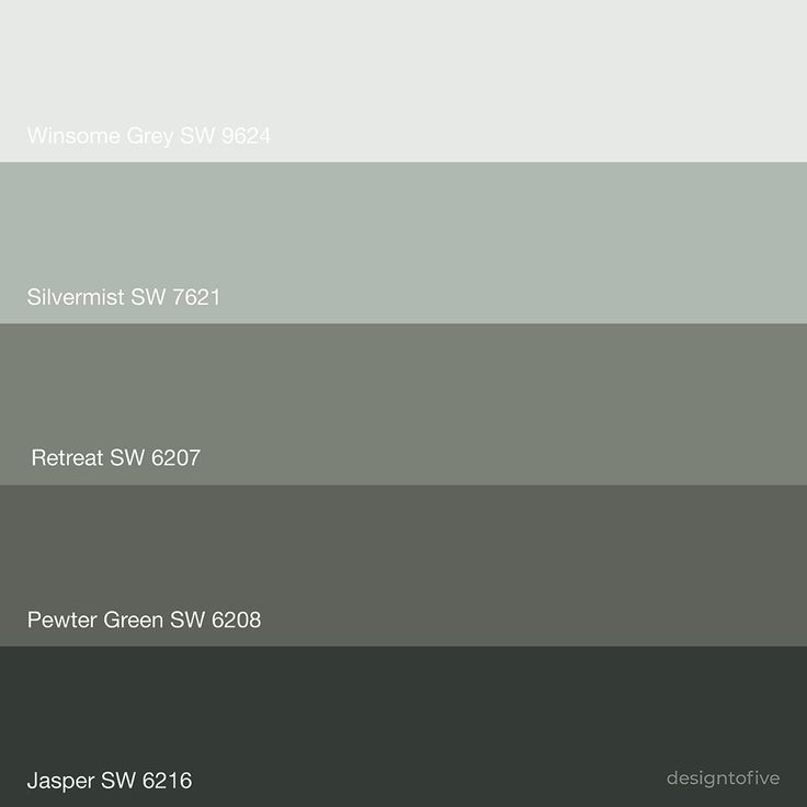 Sherwin Williams - Pewter Green SW 6208- Soothing Green Paint Color Ideas Dark Gray Green Kitchen Cabinets, Sw 6207 Retreat, Bathroom With Sage Green Cabinets, Sw Green Gray Paint Colors, Sw 6208 Pewter Green, Pewter Green Paint Color, Sw Retreat Paint Coordinating Colors, Sw Jasper Kitchen Cabinets, Jasper Green Paint