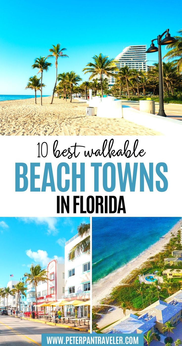 10 Best Walkable Beach Towns in Florida Beach Towns In Florida, Best Beaches In Florida, Jacksonville Beach Florida, Florida Vacation Spots, Beaches In Florida, Best Beach In Florida, Beach Road Trip, Fl Beaches, Florida Travel Guide