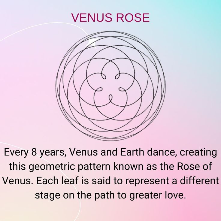 the words venus rose are arranged in a circle