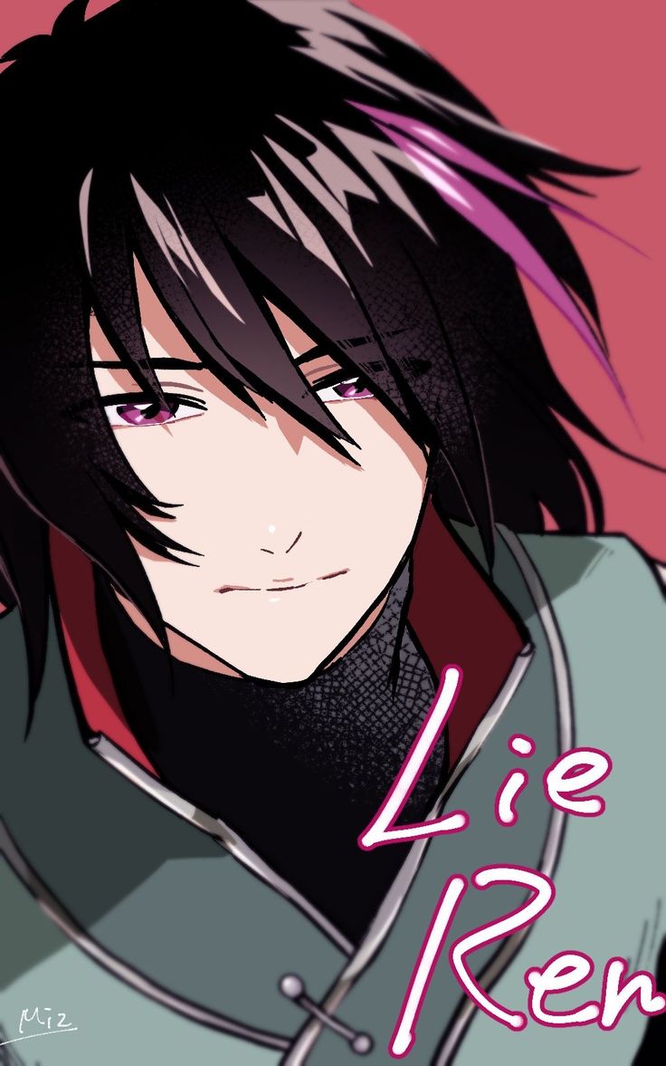 an anime character with black hair and pink eyes is looking at the camera while wearing a gray jacket