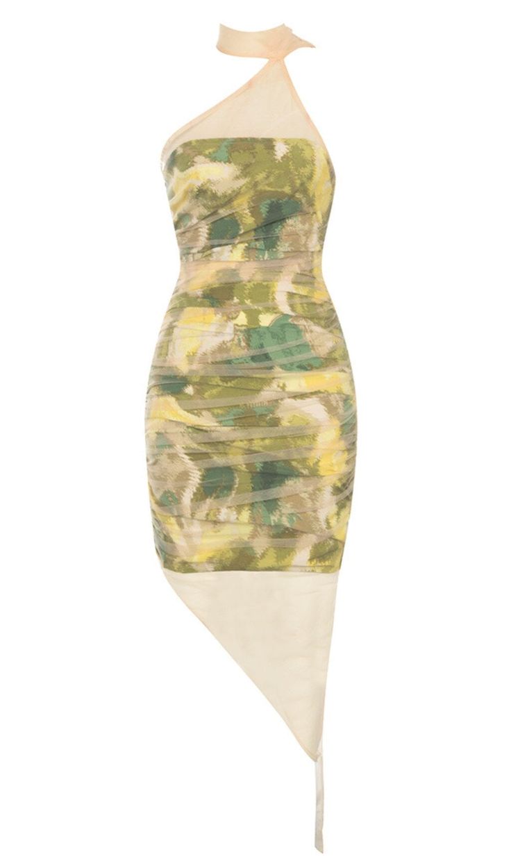 LACE RUCHED MINI DRESS IN MULITCOLOR Knee-length Midi Dress With Ruched Bodice For Summer, Green Ruched Bodice Midi Dress For Summer, Fitted Ruched Mini Dress For Garden Party, Green Midi Dress With Ruched Bodice For Summer, Ruched Mini Dress For Garden Party, Summer Knee-length Dress With Ruched Bodice, Spring Green Ruched Midi Dress, Green Mini Dress For Summer Garden Party, Spring Green Dress With Ruched Bodice