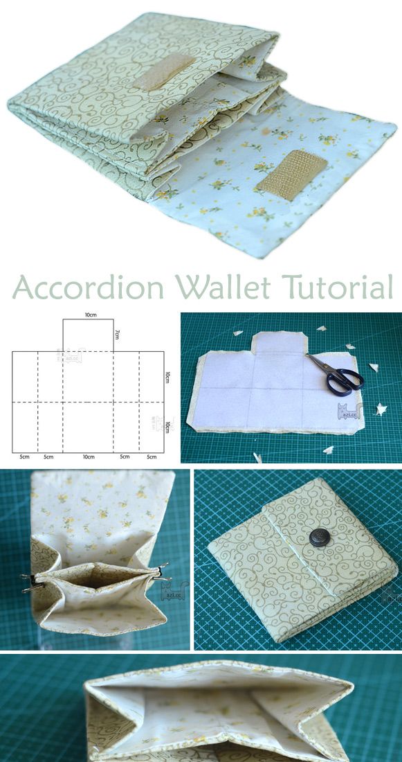 the instructions to make an envelope purse