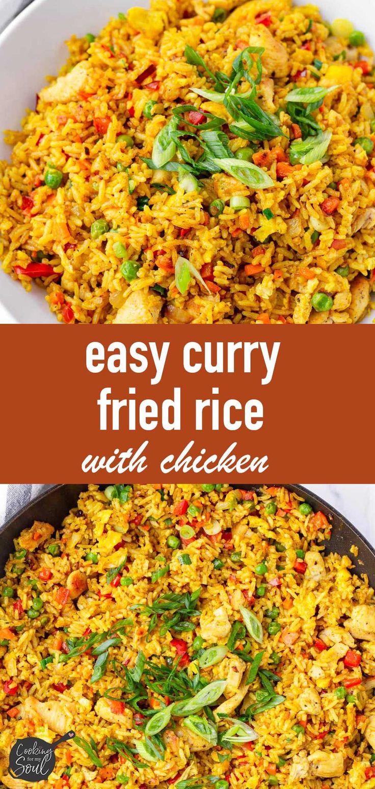 an easy and tasty fried rice dish with chicken