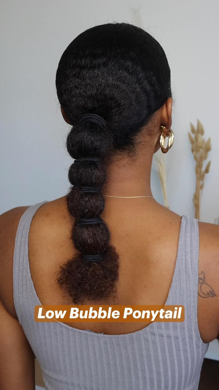 Hair Styles Ideas, Cabello Afro Natural, Bubble Ponytail, Protective Hairstyles For Natural Hair, Quick Natural Hair Styles, Girls Natural Hairstyles, Pelo Afro, Styles Ideas, Natural Curls Hairstyles