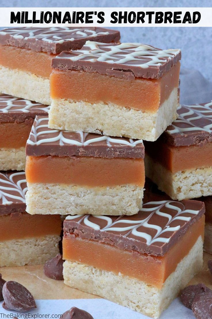 several pieces of shortbread are stacked on top of each other