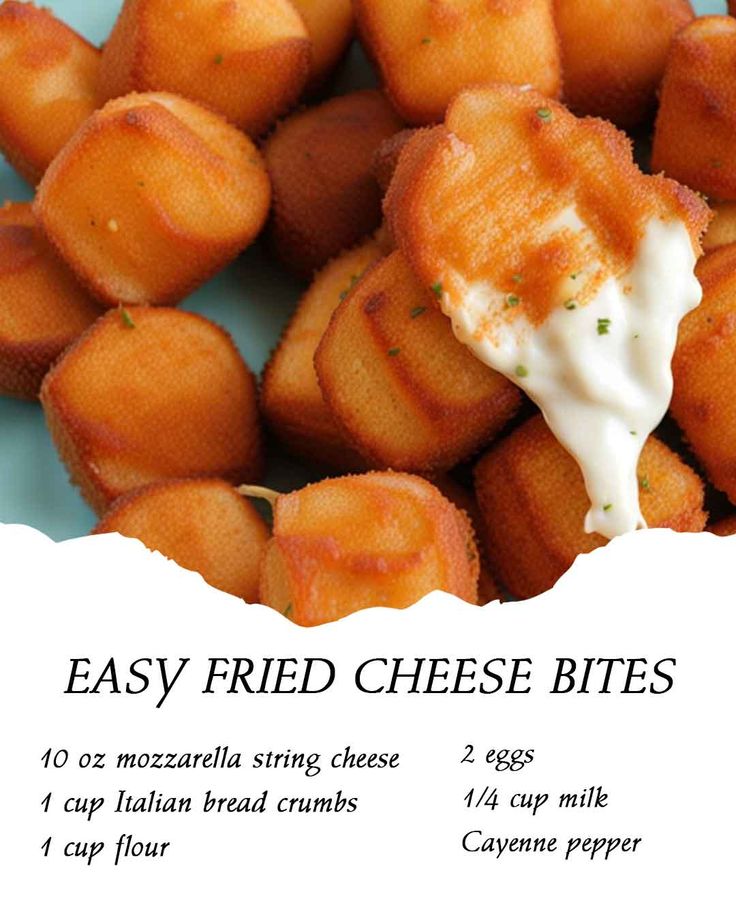 an image of easy fried cheese bites recipe