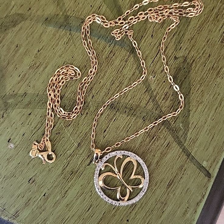 Very Pretty Butterfly Necklace. It Is 925 Ss Plated With 10k Gold . Chain Is 24" Long, Pendant 1". New Never Worn. Butterfly Necklace, Women Artisans, 10k Gold, Artisan Jewelry, Womens Jewelry Necklace, Silver Gold, Plating, Jewelry Necklaces, Women Jewelry