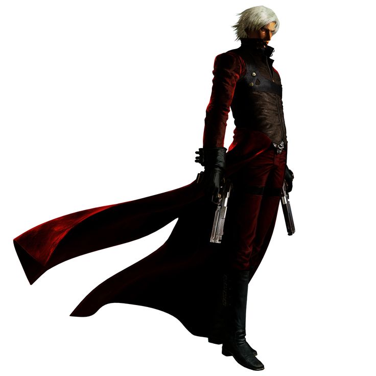 an anime character with white hair and red cape