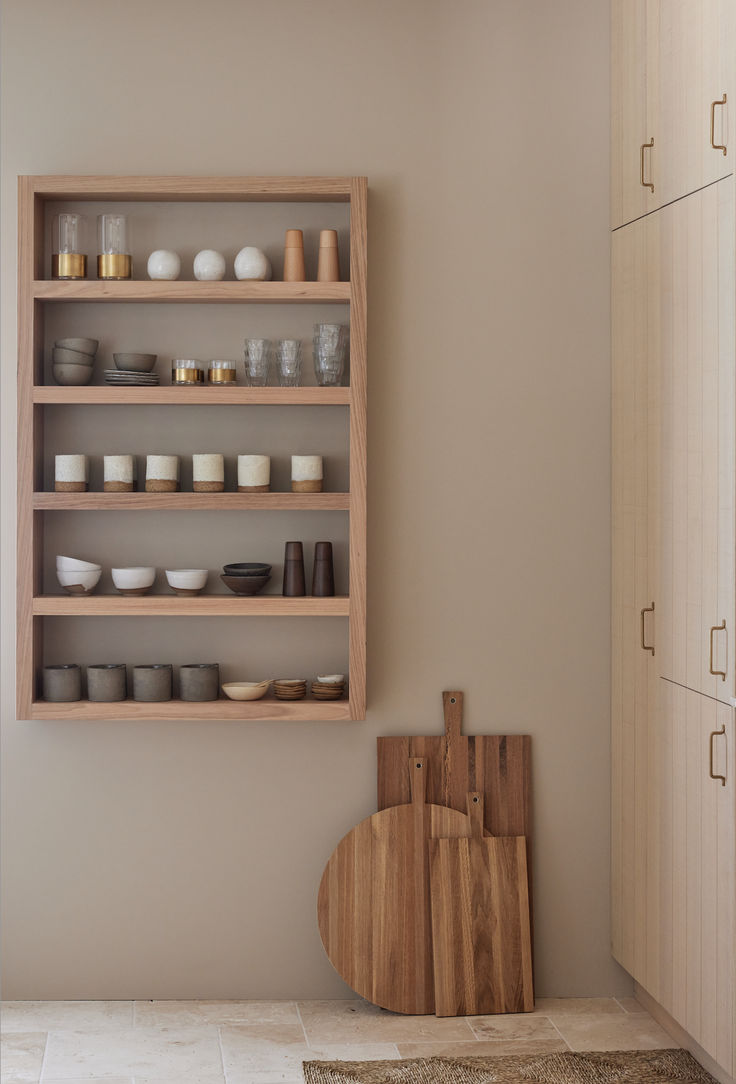 Shop our Kitchen collection - everything you need for this entertaining season Kitchen Wood Shelves, Timber Floating Shelves, Natalie Walton, Wooden Shelving, Timber Shelves, Kitchen Shelf Decor, Coast House, My Notebook, Kitchen Wood