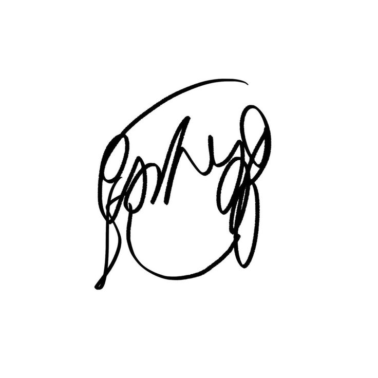 a black and white photo of a person's signature