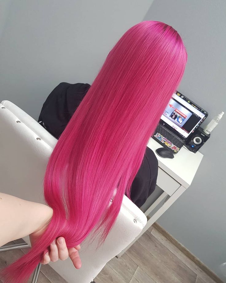 brb resisting the urge to french braid this gorgeous hot pink hair by @nanameuw all day-try our Lychee Pink to get this luscious look! #lunartides #hotpinkhair #pinkhair Neon Pink Hair, Resisting The Urge, Cute Medium Length Hairstyles, Soft Wavy Hair, Medium Shag Haircuts, Pink Hair Dye, Hot Pink Hair, Instagram Hairstyles, Women Hairstyles Medium