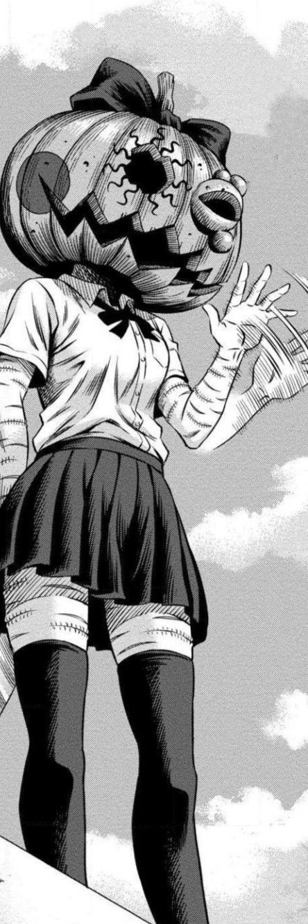 an anime character is looking up at the sky with her hand on her hip, while holding