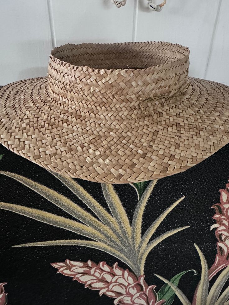 The Pāʻole or Pikoʻole is a crownless or piko-less hand woven lauhala pāpale (hat). Each pāʻole comes with an optional sew in sweatband, please specify with or without sweatband in the checkout notes. Woven in either Maka Moena or ʻOʻeno style (see description in choice) Handwoven by Native Hawaiian hands 100% Hawaiian lauhala (Pandanus) Adjustable High Crown Sun Hat For Vacation, Natural High Crown Straw Hat For Beach, Natural High Crown Toquilla Straw Hat, Natural High Crown Straw Hat For Vacation, Natural Toquilla Straw Hat With High Crown, High Crown Natural Hat For Beach, Adjustable Hat With Round Crown For Summer, High Crown Natural Color Beach Hat, Natural High Crown Hat For Beach