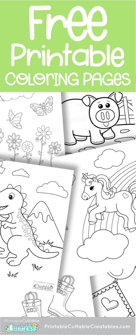 the free printable coloring pages for kids to color and learn how to draw animals