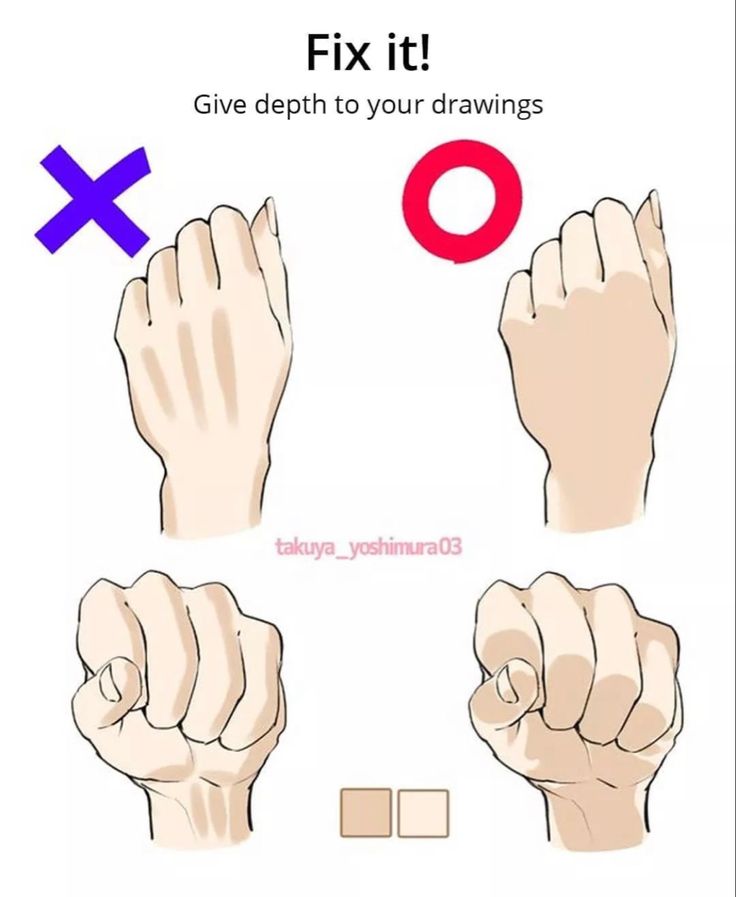 the instructions for how to fix it with two hands and one hand in different positions