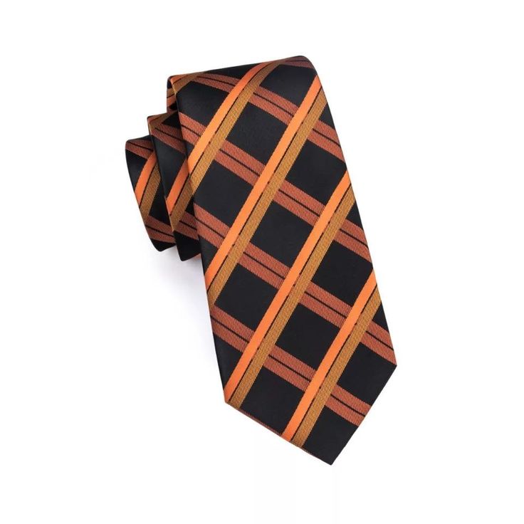 Treat yourself with one of our Tie Sets. What You Get: Tie, Pocket Square & Cufflinks. Material: Silk Full Tie Length: 59in,Start 1.5in, End 3.4in/ Hankerchief 9x9in. We offer FREE International Shipping World Wide! Adjustable Black Tie For Office, Elegant Orange Tie For Business, Classic Orange Ties For Business, Classic Orange Tie For Business, Orange Formal Suit And Tie Accessories, Elegant Orange Suit And Tie Accessories For Formal Occasions, Modern Black Suit And Tie Accessories For Formal Occasions, Orange Color Combinations, Orange Tie