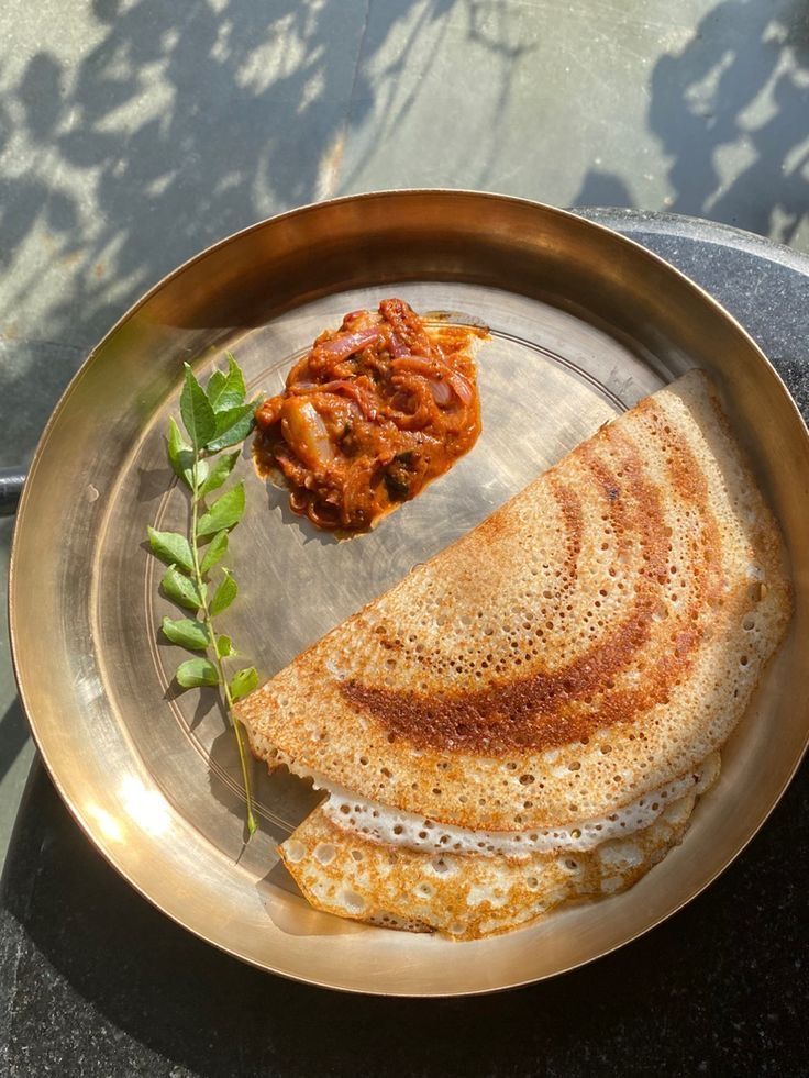 a plate with some food on top of it