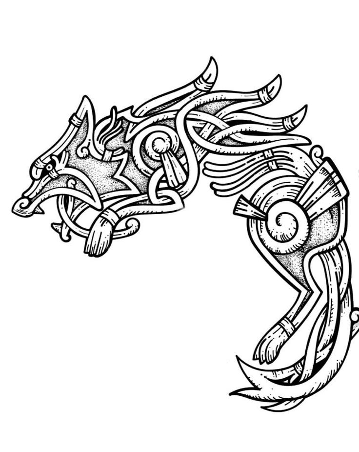 a drawing of a horse's head in the shape of an ornament