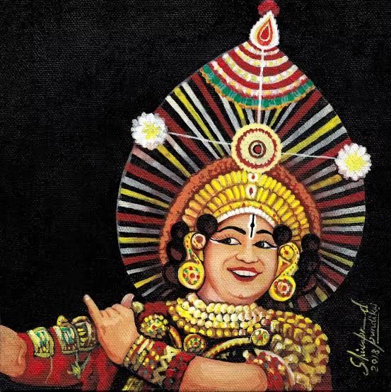 Yakshagana Painting, Ballerina Art Paintings, Doddle Art, Indian Designers, Acrylic Painting Inspiration, Modern Art Canvas Painting, Kerala Mural Painting, Ganesh Art, Beautiful Art Paintings